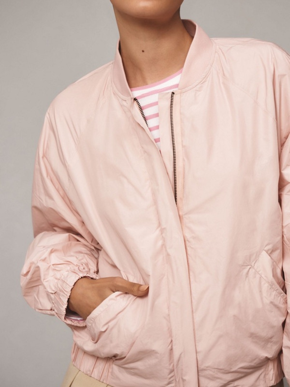Maeve Balloon Sleeve Bomber Jacket - NWT Small